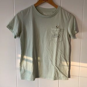 Peanuts Snoopy Seafoam Pocket Tshirt Women’s Small
